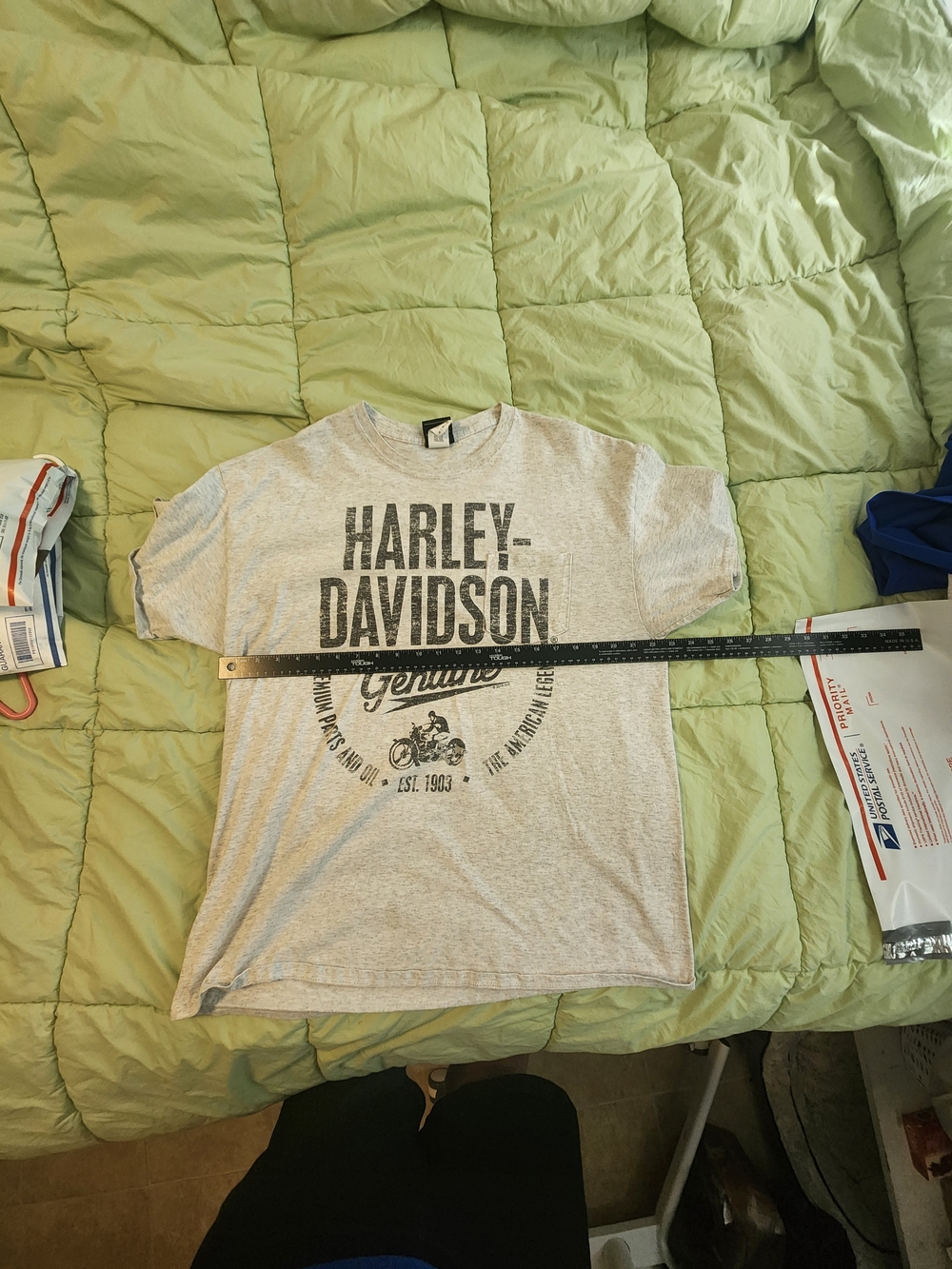 Harley-Davidson Light Gray Graphic Logo Tee
